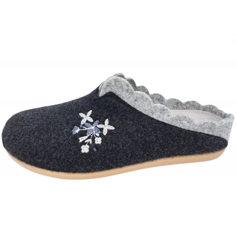 Damen Hausschuh Filz Pantoffel 511010002 Schuhe