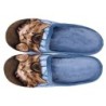 Damen Hausschuh Pantoffel Katze Blau 511050068 Schuhe