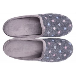 Damen Hausschuh Pantoffel Grau 511400050 Schuhe