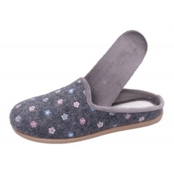 Damen Hausschuh Pantoffel Grau 511400050 Schuhe