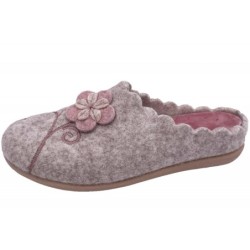 Damen Hausschuh Filz Pantoffel Grau 511-43-0001 Schuhe