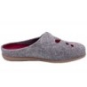Damen Hausschuh Filz Pantoffel Grau 511-43-0003 Schuhe