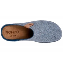Rohde Damen Filzpantoffel Hellblau 6820-52 Schuhe