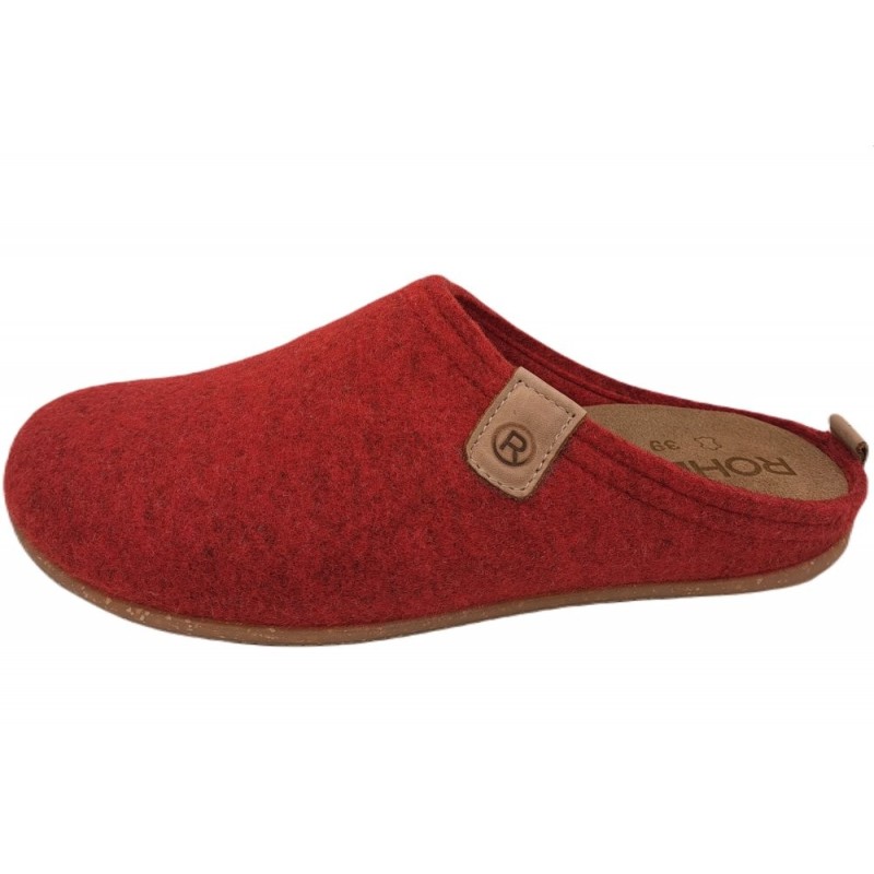 Rohde Damen Filzpantoffel Cherry Rot 6860-43 Schuhe