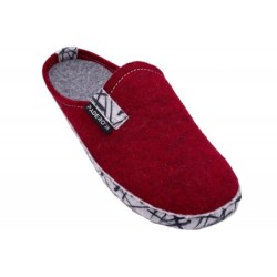PADERO Hausschuhe TONI-Striped Dunkelrot 513-31-0002 Schuhe