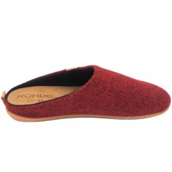 Rohde Damen Tweed Pantoffel Weinrot 6863-48 Schuhe
