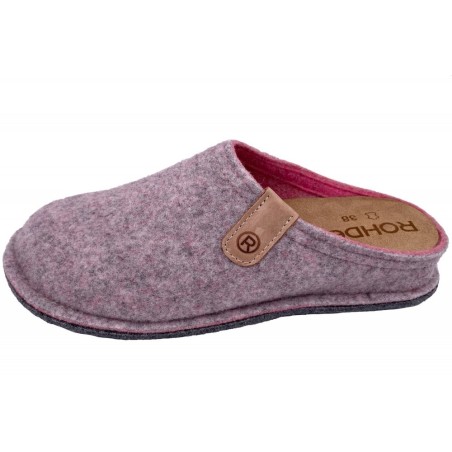 Rohde Damen Filzpantoffel Rosa 6820-44 Schuhe