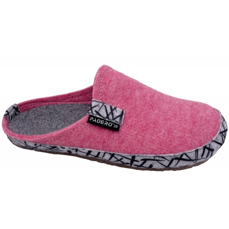 PADERO Hausschuhe TONI-Striped Rosa 513-33-0003 Schuhe