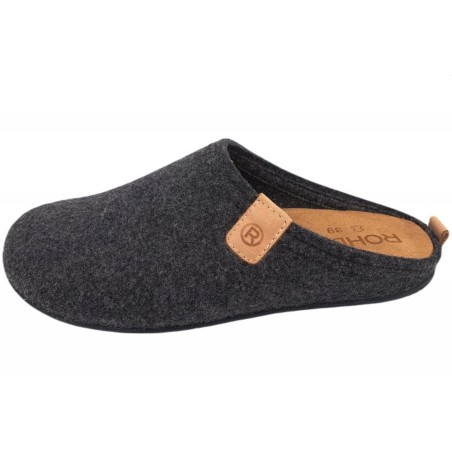 Rohde Damen Filzpantoffel Stone 6860-84 Schuhe