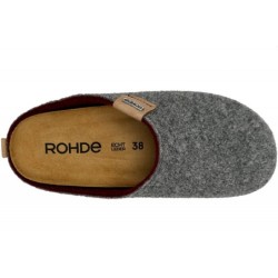 Rohde Damen Filzpantoffel Hellgrau 6800-80 Schuhe