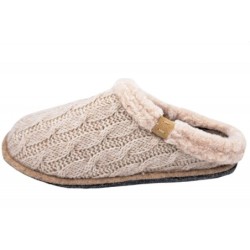 Rohde Damen Strickpantoffel Beige 6829-13 Schuhe