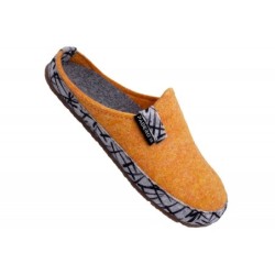 PADERO Hausschuhe TONI-Striped Gelb 513-70-0002 Schuhe