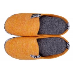 PADERO Hausschuhe TONI-Striped Gelb 513-70-0002 Schuhe