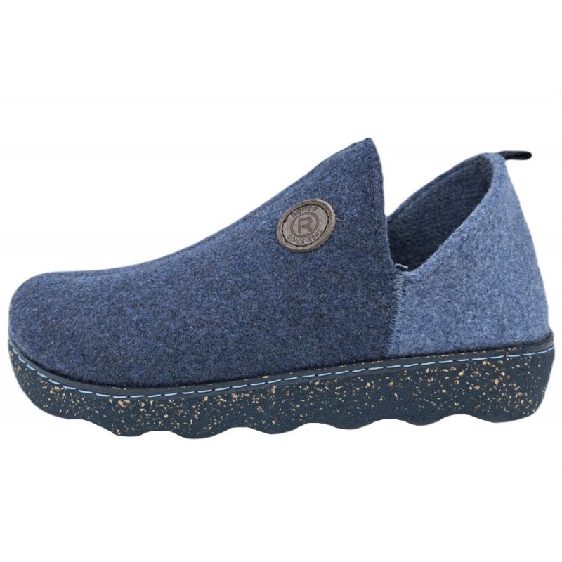 Rohde Filz Hausschuhe Ocean Blau 6129-56 Schuhe