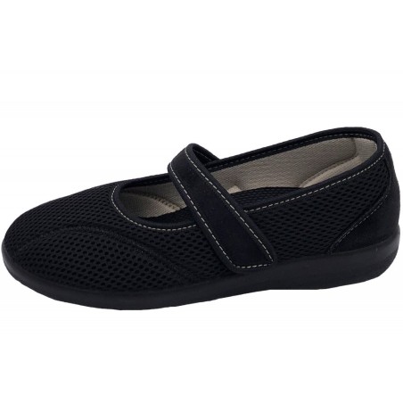 OrtoMed Damen Hausschuh Ballerina Schwarz 519000019 Schuhe