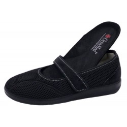 OrtoMed Damen Hausschuh Ballerina Schwarz 519000019 Schuhe