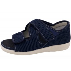 OrtoMed Klettsandale Senioren Blau 519100003 Schuhe