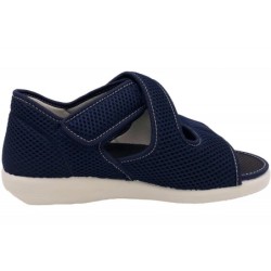 OrtoMed Klettsandale Senioren Blau 519100003 Schuhe