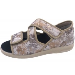 OrtoMed Klettsandale Beige 519690001 Schuhe