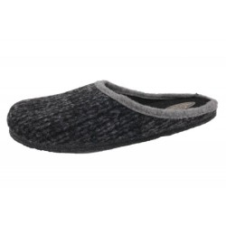 Pantoffel mit Filzsohle Grau 30003 Schuhe