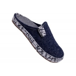 PADERO Hausschuhe TONI-Striped Jeans 522-10-0027 Schuhe