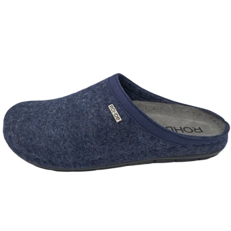 Rohde Herren Filzpantoffel Rodigo Blau 6740-56 Schuhe