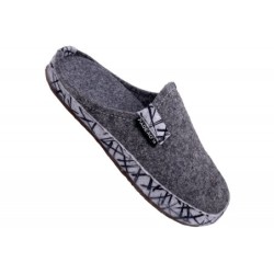 PADERO Hausschuhe TONI-Striped Grau 522-40-0047 Schuhe