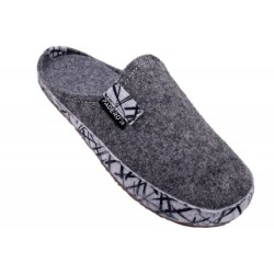 PADERO Hausschuhe TONI-Striped Grau 522-40-0047 Schuhe