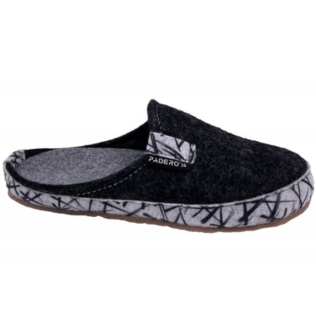 PADERO Hausschuhe TONI-Striped Graphit 522-41-0004 Schuhe
