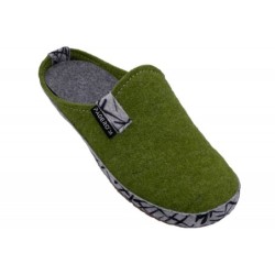 PADERO Hausschuhe TONI-Striped Grün 522-50-0003 Schuhe