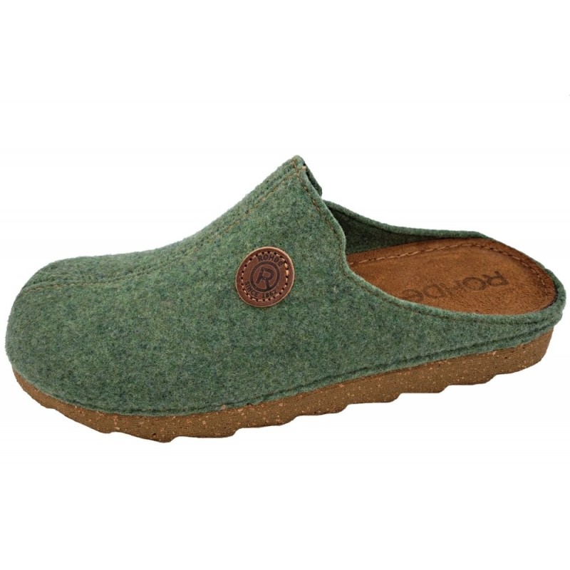 Rohde Herren Filzpantoffel Grün 7100-62 Schuhe