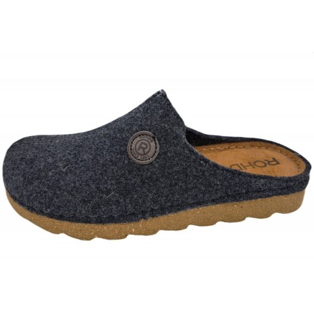 Rohde Herren Filzpantoffel Anthrazit 7100-82 Schuhe
