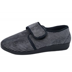 Padero Klett-Hausschuhe Grau 523400017 Schuhe