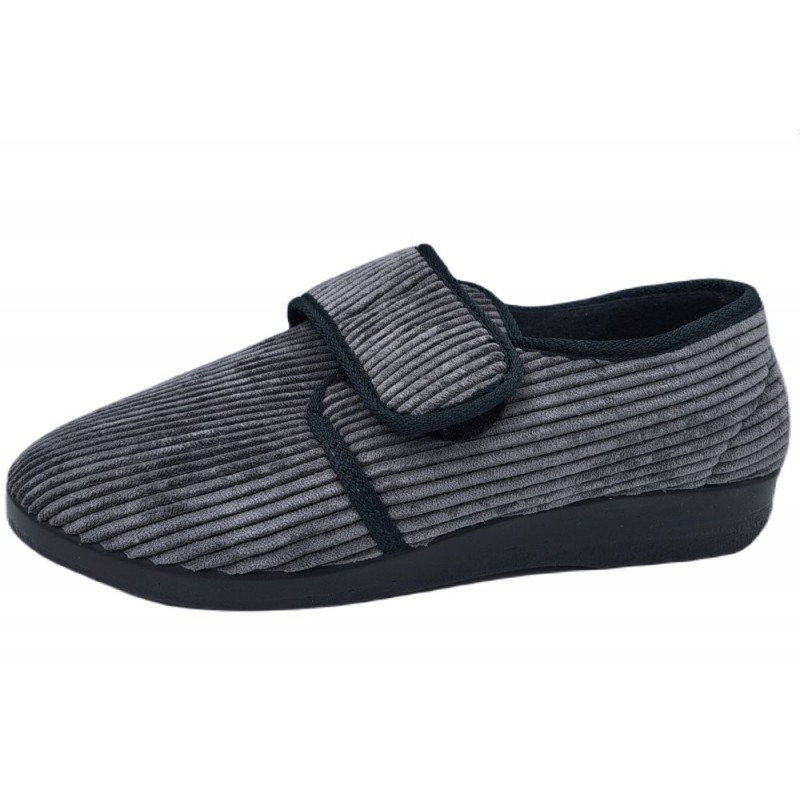 Padero Klett-Hausschuhe Grau 523400017 Schuhe