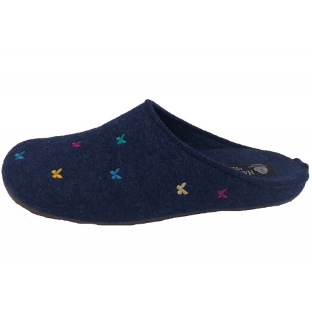 Haflinger Everest Farfalline Blau 484014-72 Schuhe