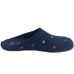 Haflinger Everest Farfalline Blau 484014-72 Schuhe