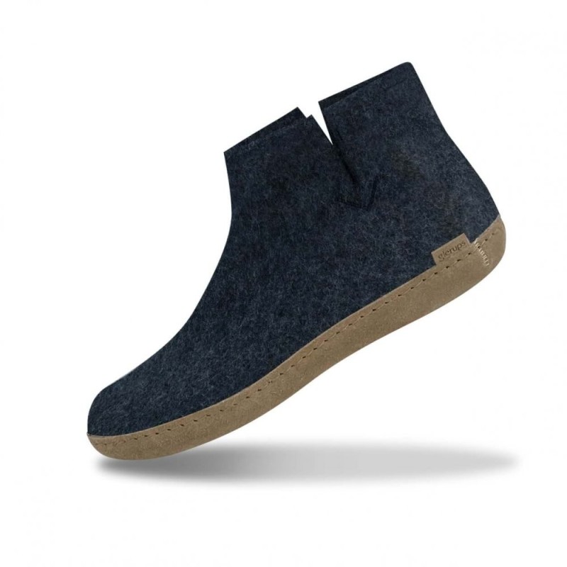 glerups Hausstiefel Denim Blau G-10 Denim Schuhe