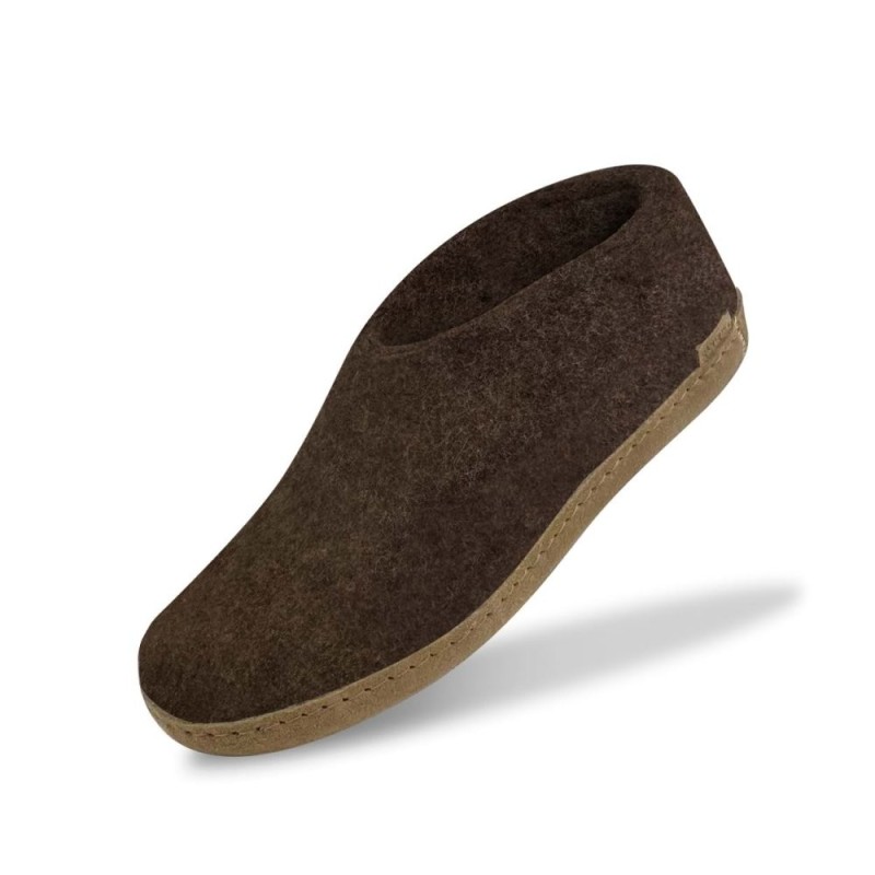 glerups Hausschuh Braun A-04 Nature Brown Schuhe