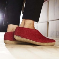 glerups Hausschuh Rot A-08 Red Schuhe