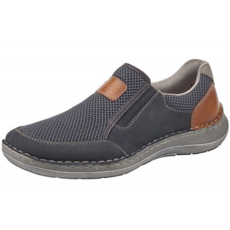 Rieker Herren Slipper Blau 03053-14 Schuhe