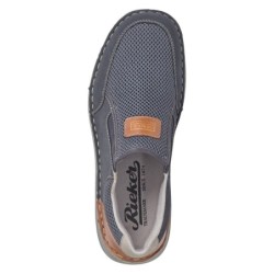 Rieker Herren Slipper Blau 03053-14 Schuhe