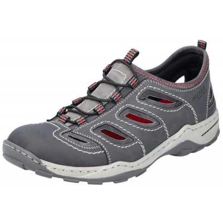 Rieker Herren Slipper Grau 08065-46 Schuhe