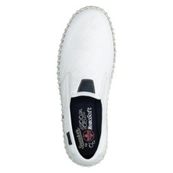 Rieker Herren Slipper Weiß B4551-81 Schuhe