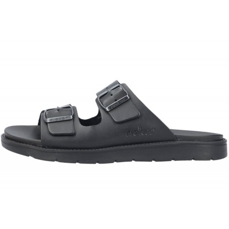 Rieker Herren Pantolette Schwarz 24290-00 Schuhe