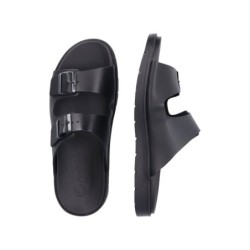 Rieker Herren Pantolette Schwarz 24290-00 Schuhe