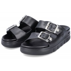 Rieker Damen Pantolette Schwarz P218-0-00 Schuhe