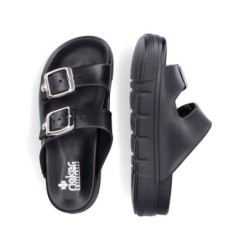 Rieker Damen Pantolette Schwarz P218-0-00 Schuhe