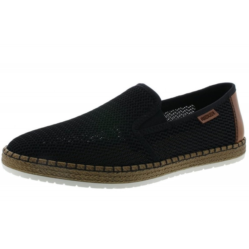 Rieker Herren Slipper Schwarz B5276-00 Schuhe