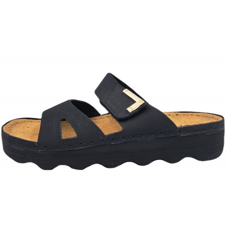 Rohde Damen Pantolette Foggia Schwarz 6221-90 Schuhe