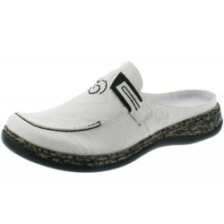 Rieker Damen Pantolette Weiß 46393-80 Schuhe